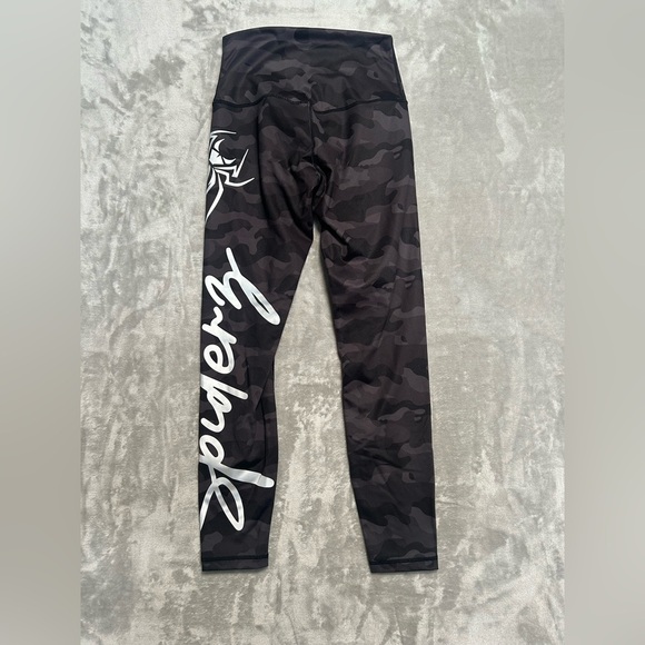 Spiderz Softball Leggings Women’s Small Black Camouflage High Waisted Stretch - Picture 2 of 6